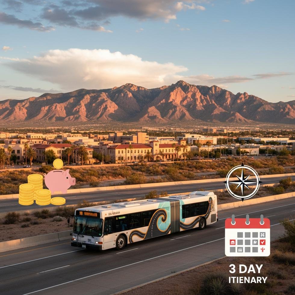 Albuquerque'de balonlar ve dağ manzarası eşliğinde gün doğumu