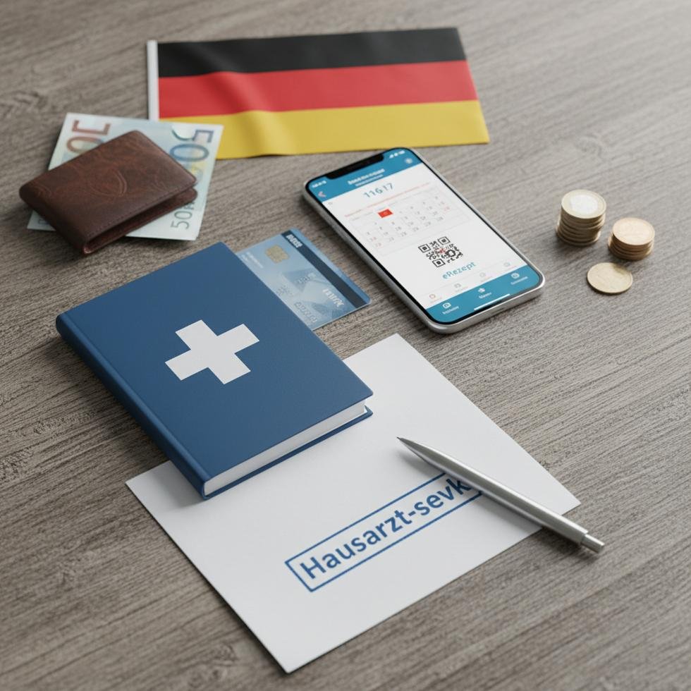 Almanya’da doktor randevusu ve sağlık sigortası rehberi için görsel