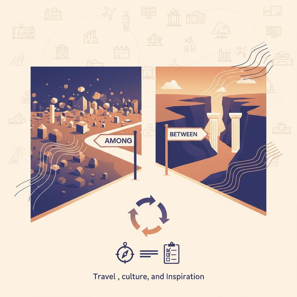 Among ve between İngilizce edatlarının kullanımı hakkında grafik