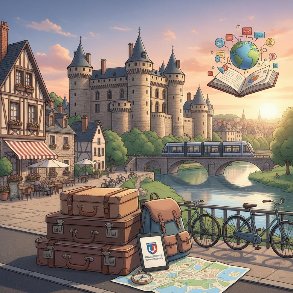 Angers şehrinde öğrenciler ve gezginler için ulaşım, konaklama ve eğitim rehberi