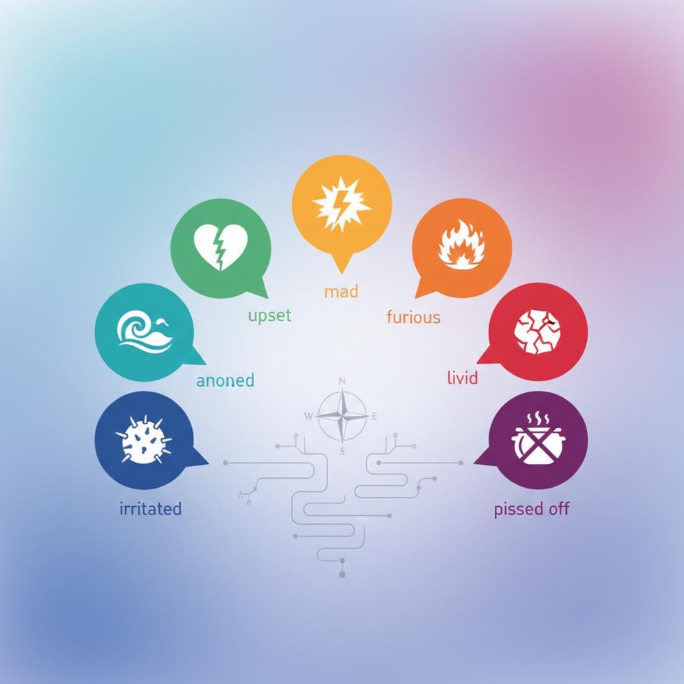 İngilizce 'angry' kelimesi yerine kullanılabilecek alternatif kelimeler