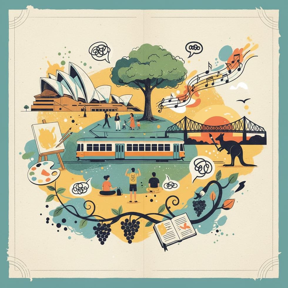 Avustralya'da sanat atölyelerinde çizim yapan insanlar