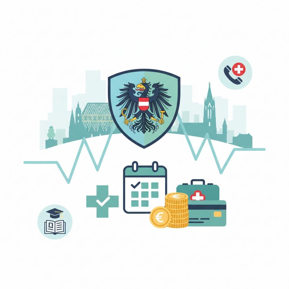 Avusturya sağlık sistemi ve doktor randevusu rehberi görseli