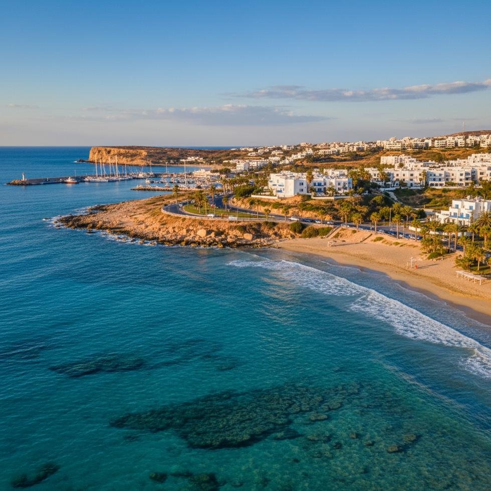 Ayia Napa plajları ve gece hayatı görüntüsü