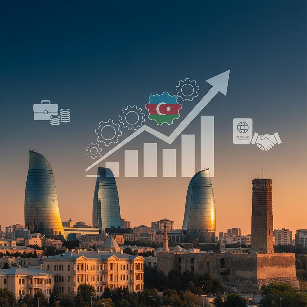 Azerbaycan’da iş ve kariyer rehberini gösteren grafik