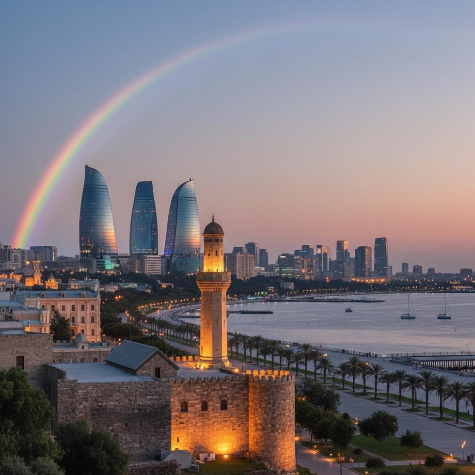 Azerbaycan'da LGBTQ+ yaşama dair yasal durum ve güvenlik bilgileri içeren grafik