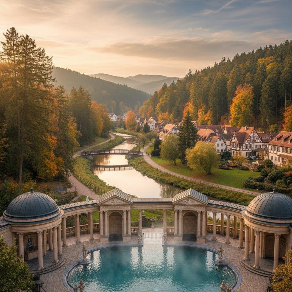Baden-Baden spa ve parklarında romantik kaçamak