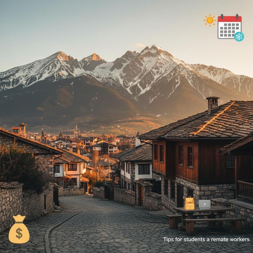 Bansko kayak merkezi ve doğal manzarası