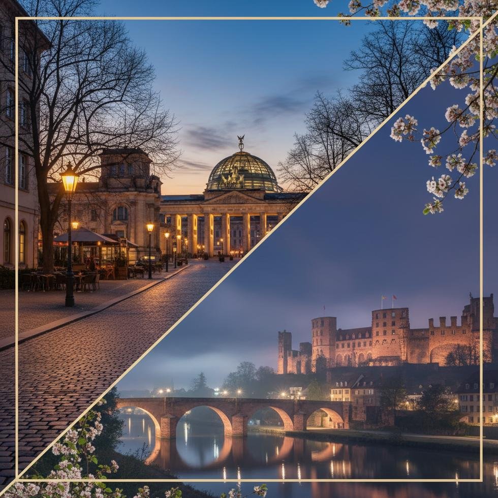 Berlin ve Heidelberg şehirlerinde romantik manzaralar