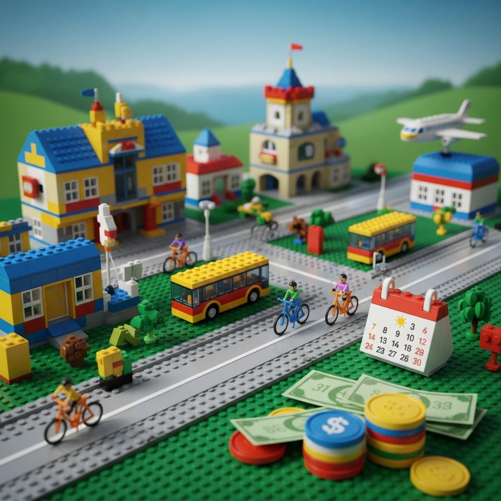 Billund şehir merkezinde LEGO temalı park ve turistik mekanlar