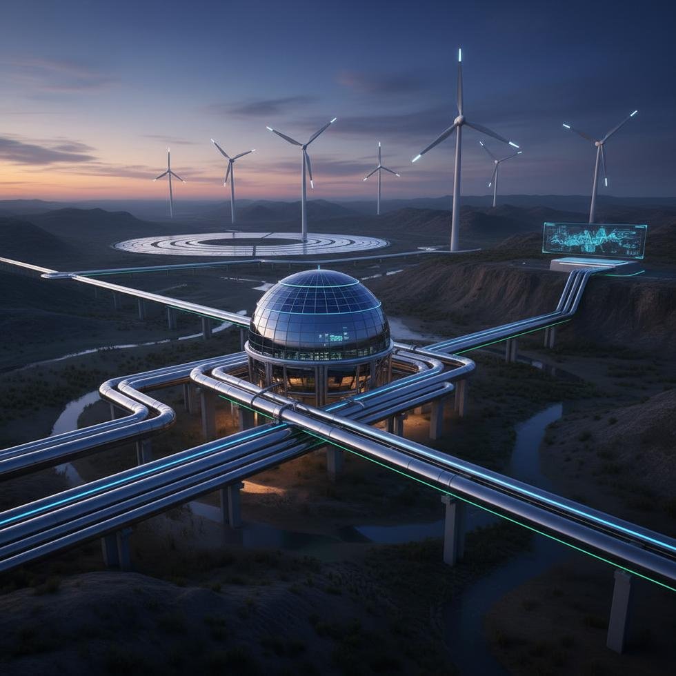 Modern bir enerji altyapısı ve boru hattı