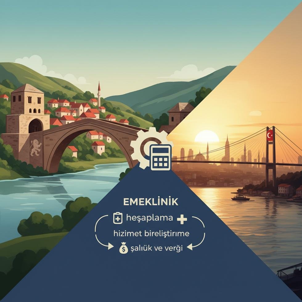 Bulgaristan ve Türkiye emeklilik sistemlerini simgeleyen grafik