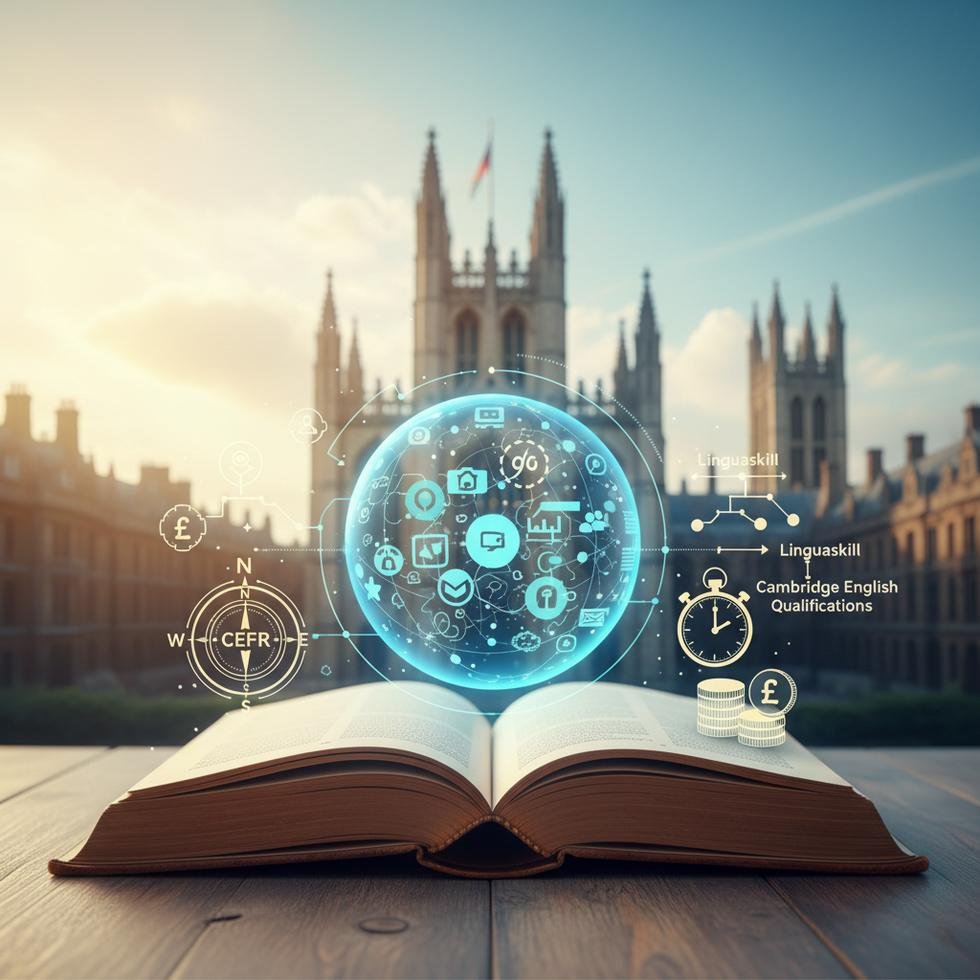 Cambridge seviye tespit ve dil sertifikası hakkında bilgi veren grafik