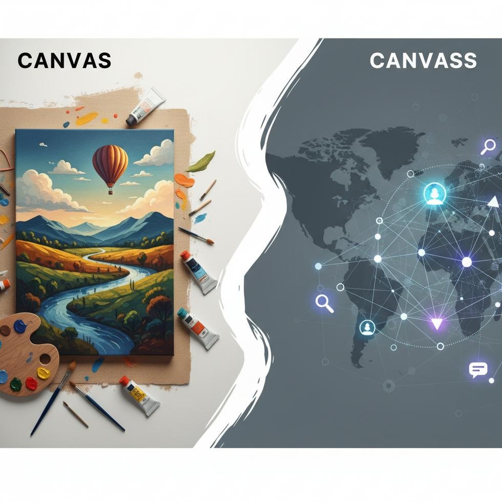 Canvas ve Canvass kelimelerinin İngilizce kullanımı farkları