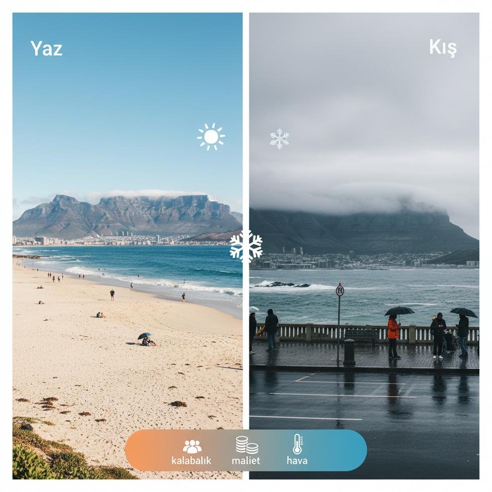 Cape Town sahilinde öğrenciler yaz aylarında yürüyüş yaparken