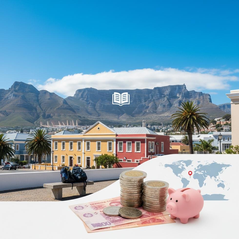 Cape Town'daki dil okulları ve yaşam maliyetlerini gösteren tablo