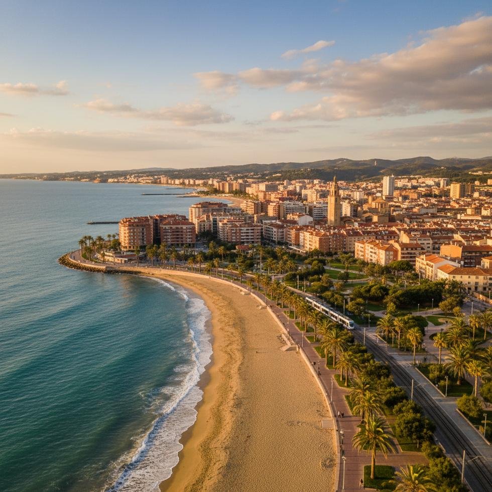 Castellón de la Plana sahil ve plaj manzarası