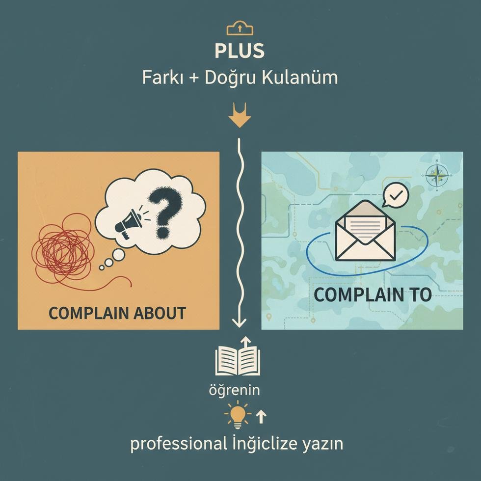 Complain about ve complain to İngilizce ifadelerinin kullanımı