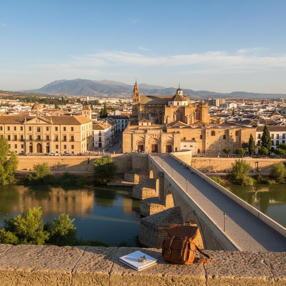 Córdoba tarihi merkezinde Mezquita Camii ve çevresi