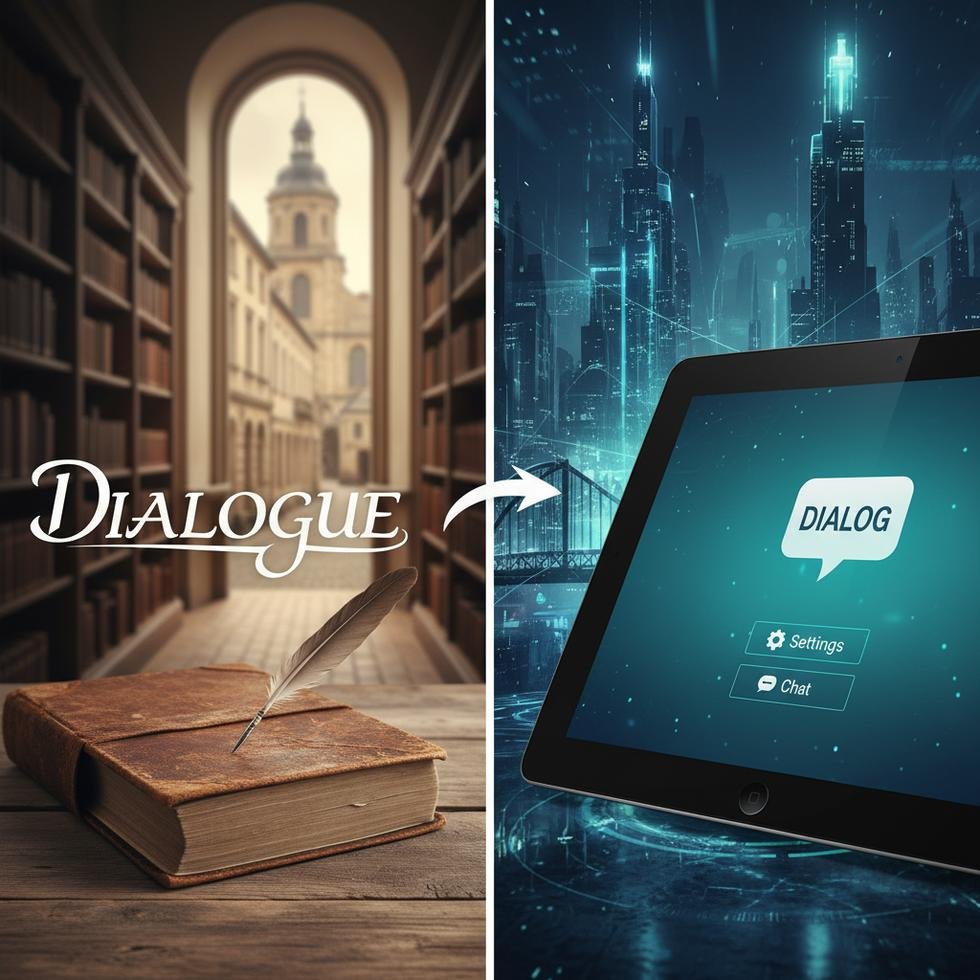 Dialog ve Dialogue yazım farklarını açıklayan metin