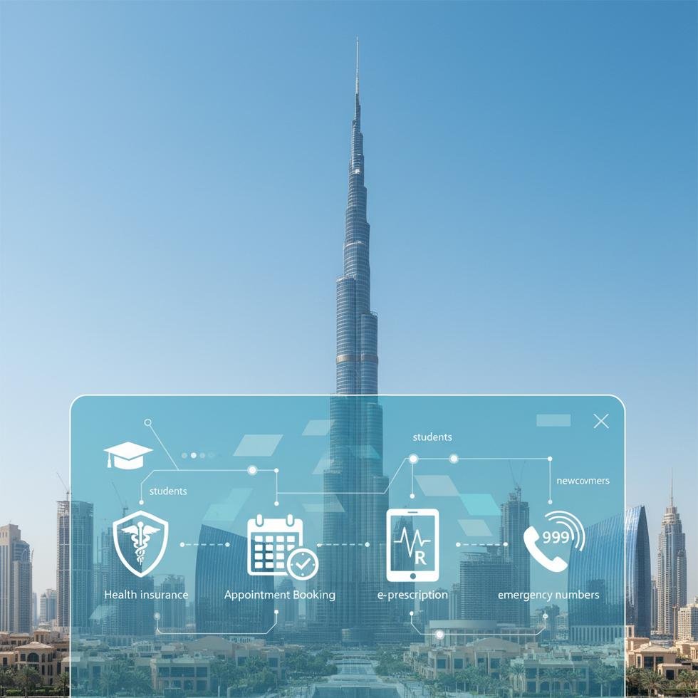 Dubai sağlık sistemi ile ilgili hastane ve doktor randevusu haritası