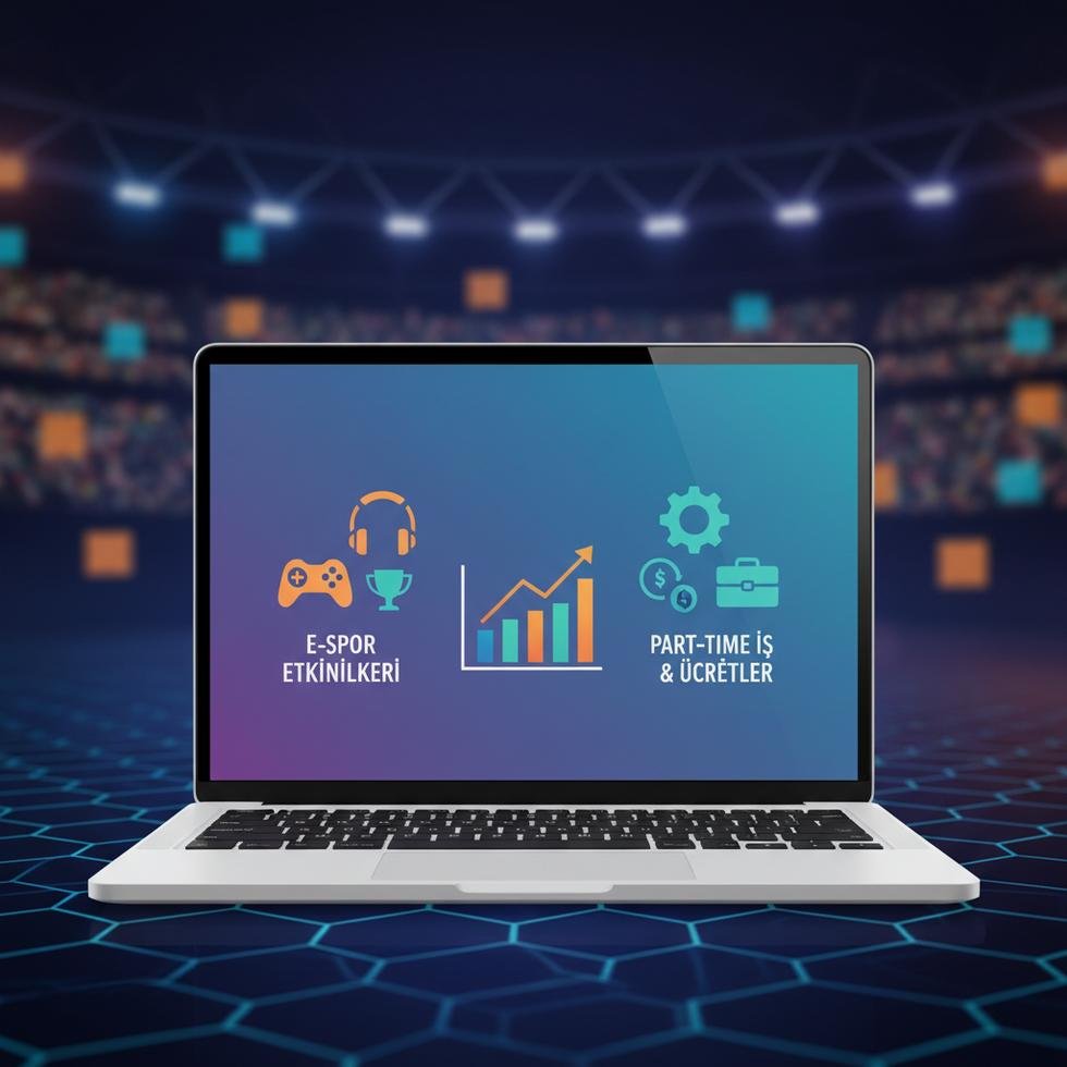 E-spor etkinliklerinde çalışan part-time görevli gençler