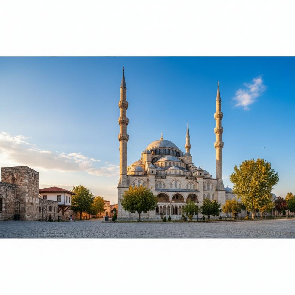 Selimiye Camii'nin Edirne'deki tarihi silueti
