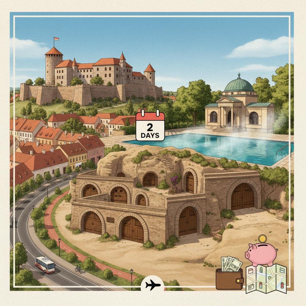 Eger şehrinin tarihi ve doğal güzelliklerini gösteren panoramik görüntü