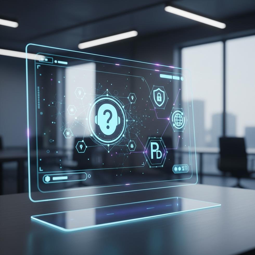 Yapay zeka sohbet robotu ve veri gizliliği sembolleri