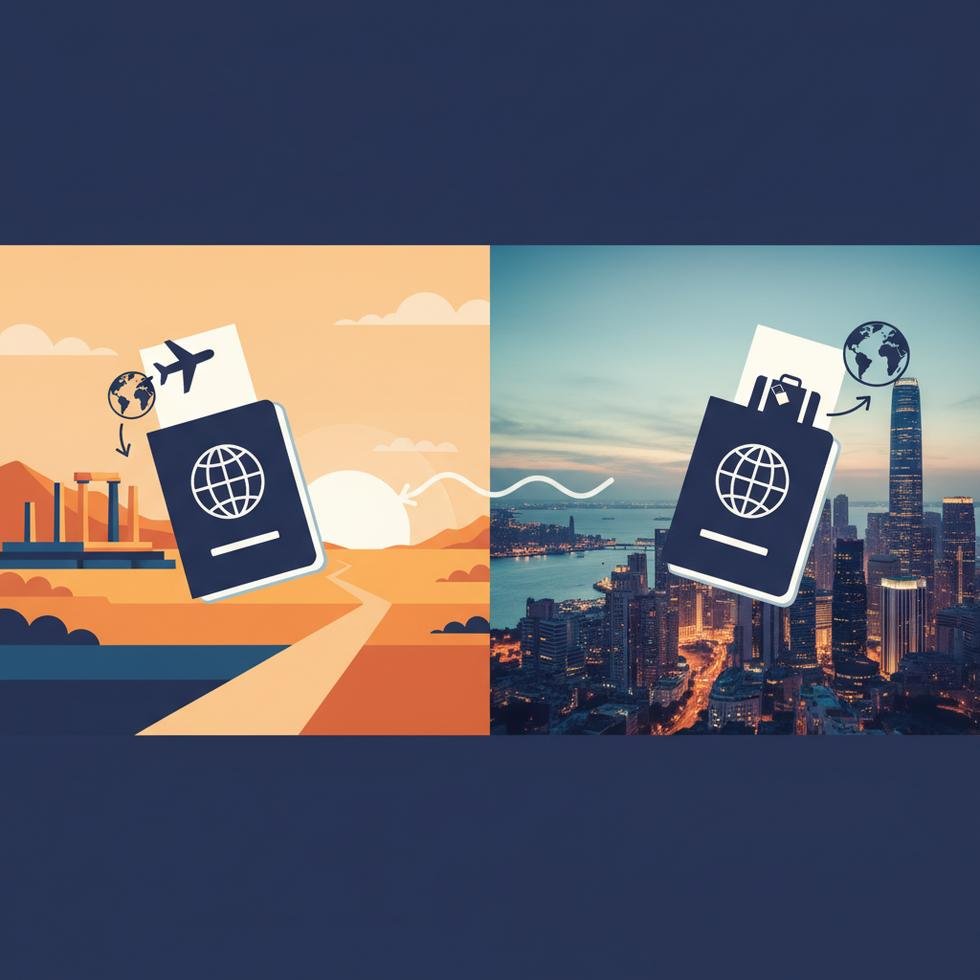 Emigrate ve Immigrate kelimelerinin kullanımı ve farkları üzerine görsel