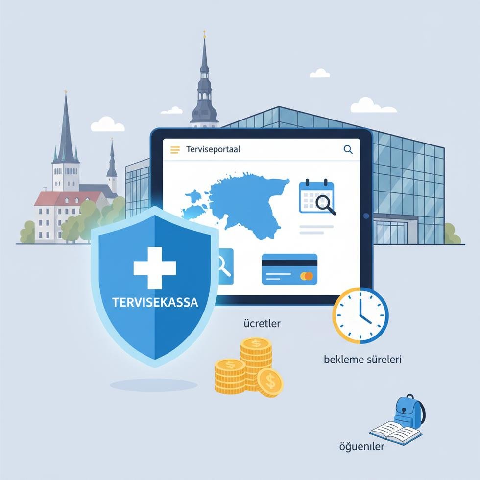 Estonya sağlık sistemi rehberine ait bilgilendirici görsel