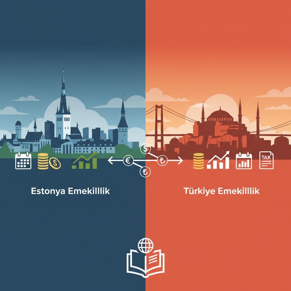 Estonya ve Türkiye emeklilik sistemlerini karşılaştıran grafik