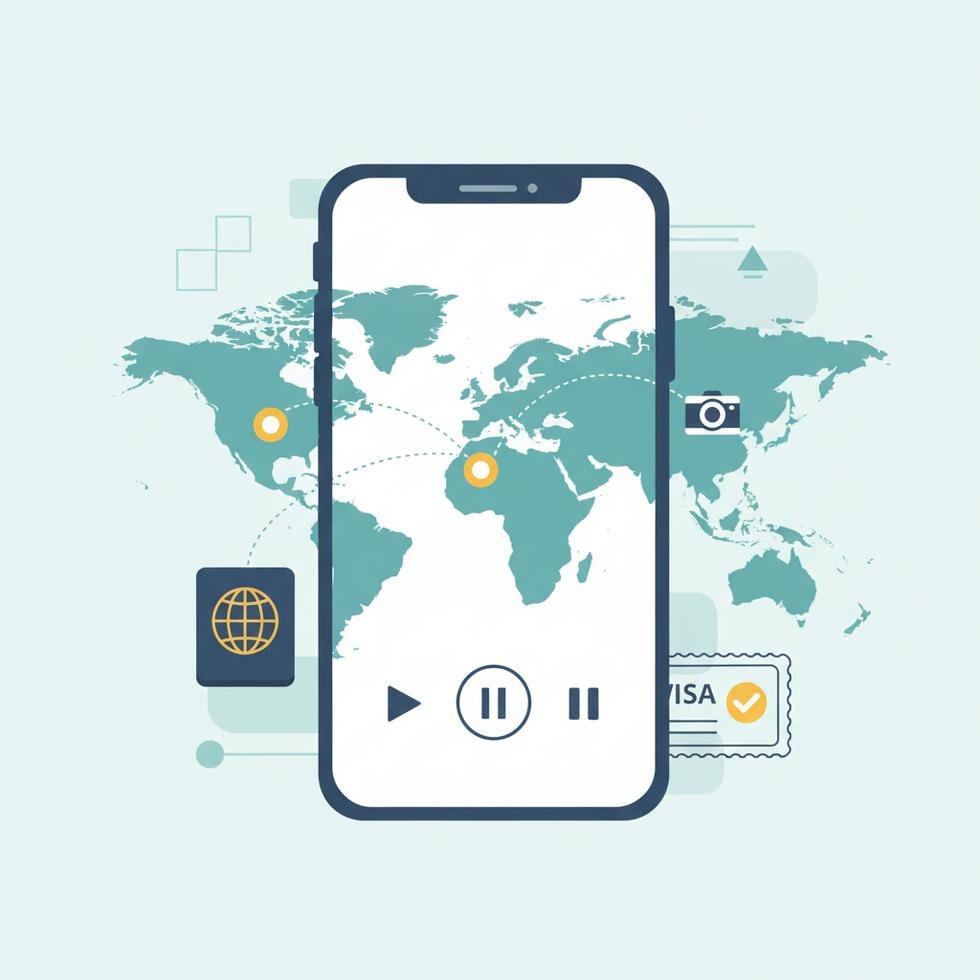 eVize videosu çekim ve yükleme süreci için hazırlık görüntüsü