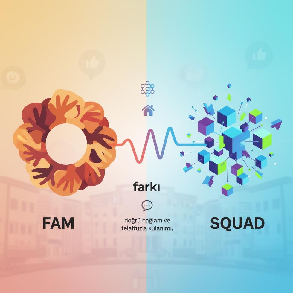 Fam ve Squad İngilizce argoda kullanılan sosyal terimler