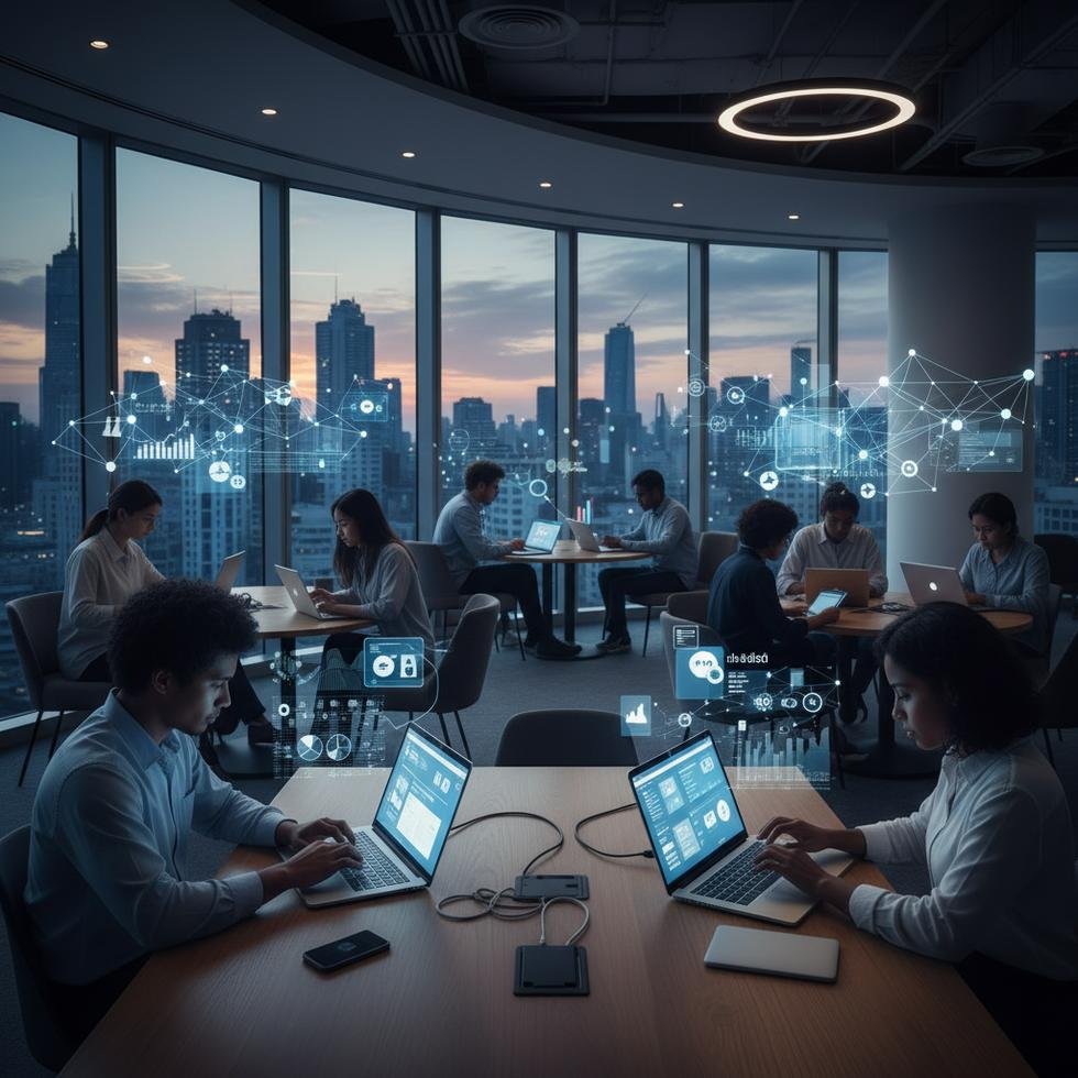 Gençler iş ararken bilgisayar ve telefon kullanıyor