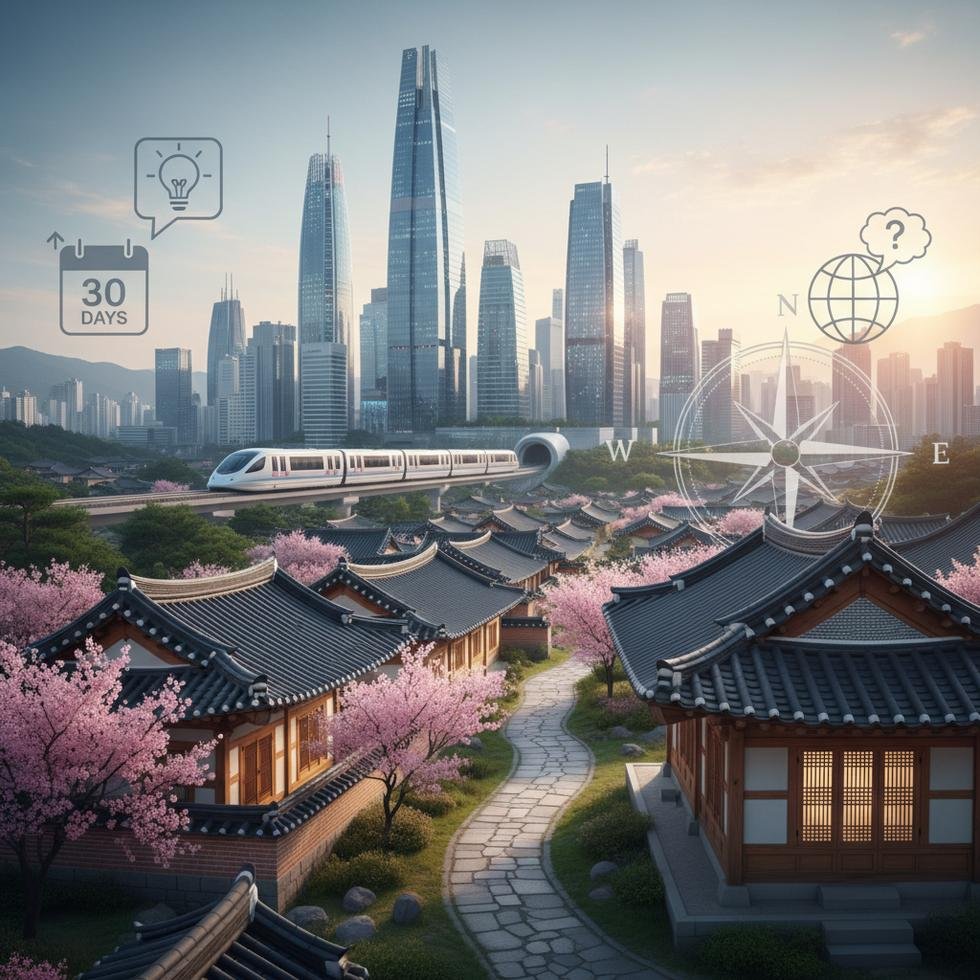 Güney Kore'de kültürel şok ve uyum süreci temsili görseli