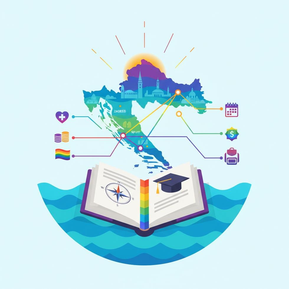 Hırvatistan’da LGBTQ+ yaşam ve öğrenci rehberi konulu görsel