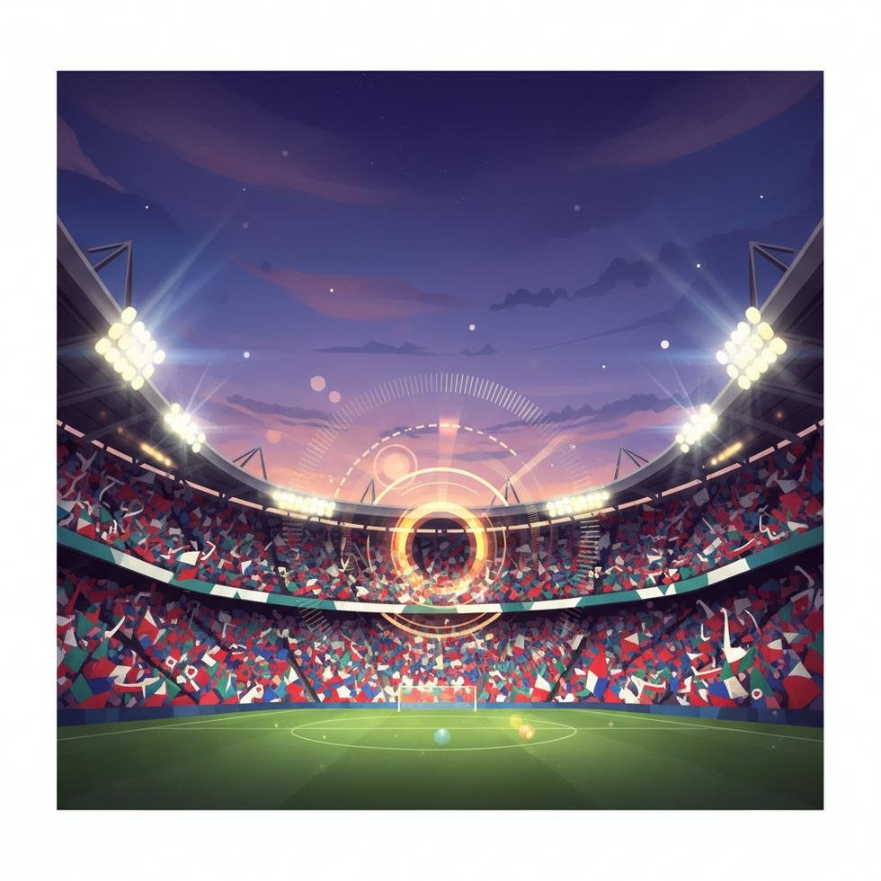 İngiltere'de futbol maçı sırasında kalabalık bir tribün