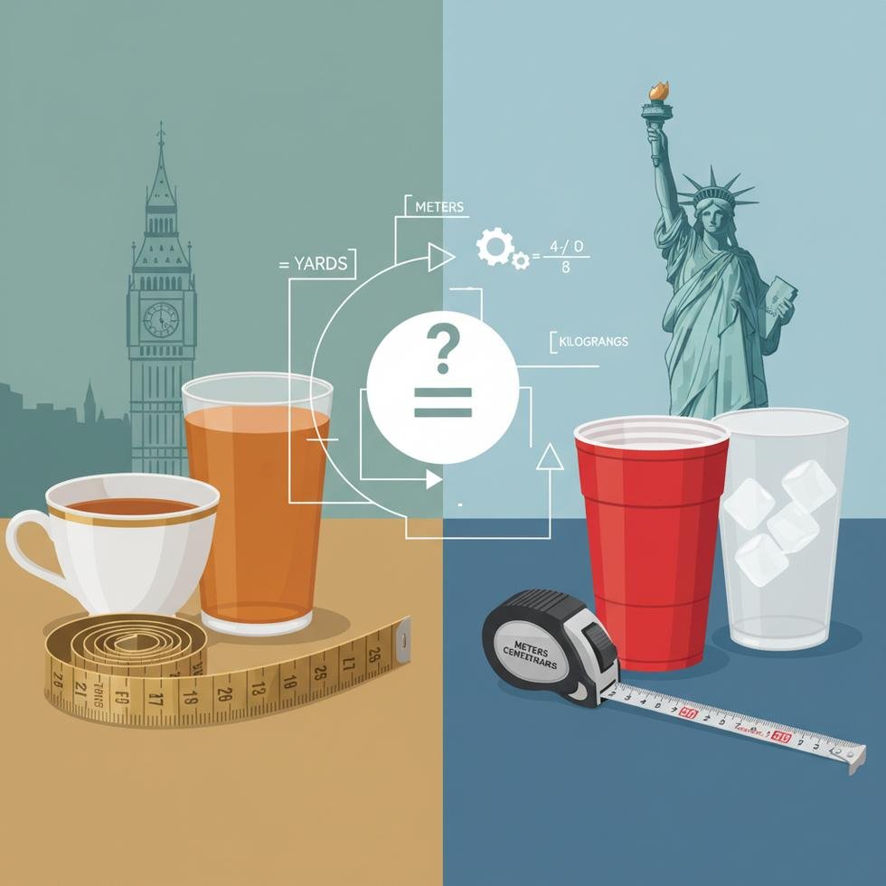 İngiliz ve Amerikan ölçü birimleri farklarını gösteren tablo ve yazım örnekleri