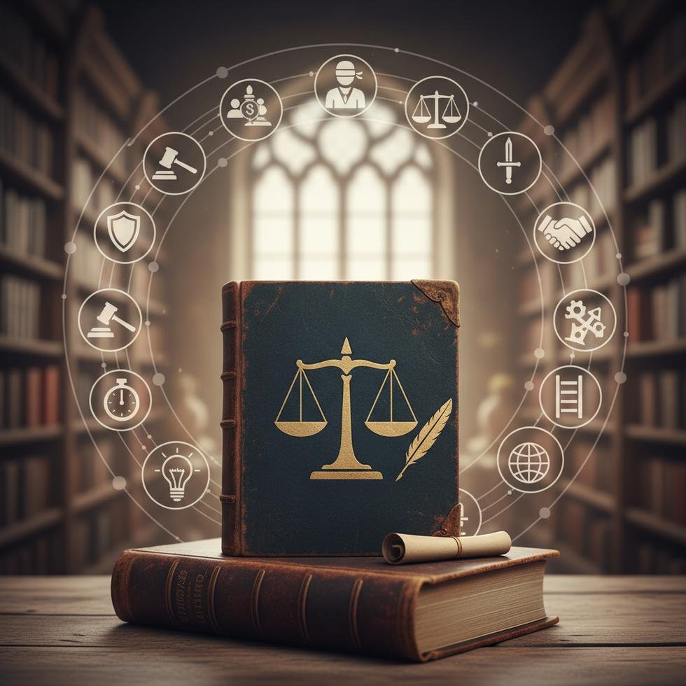 İngilizce adalet deyimlerini anlatan eğitim görseli