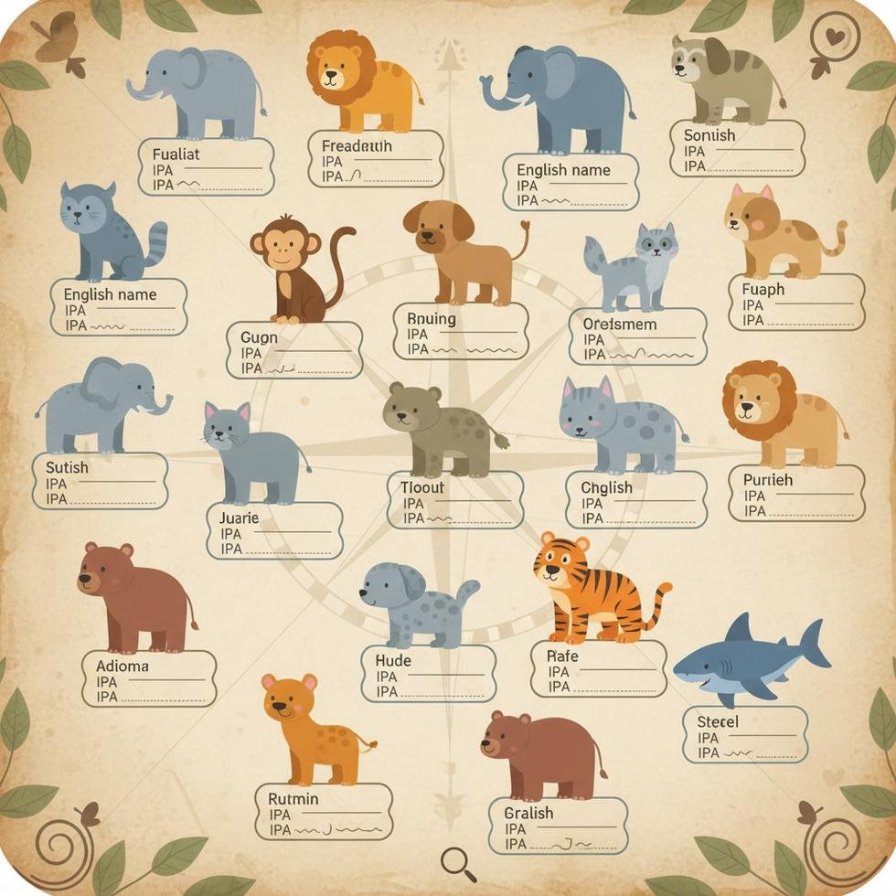 50 İngilizce hayvan ismi ve IPA telaffuz tablosu