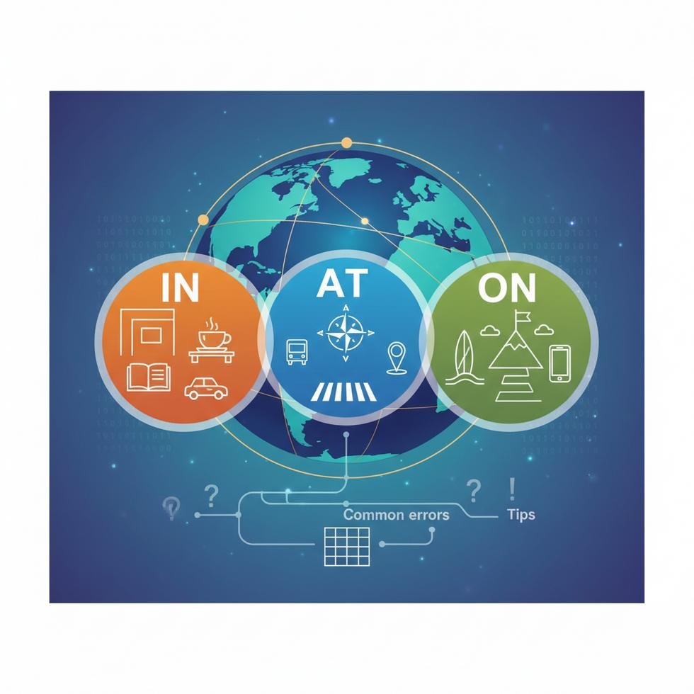 In, At, On İngilizce Kullanım Rehberi Grafik Tablosu