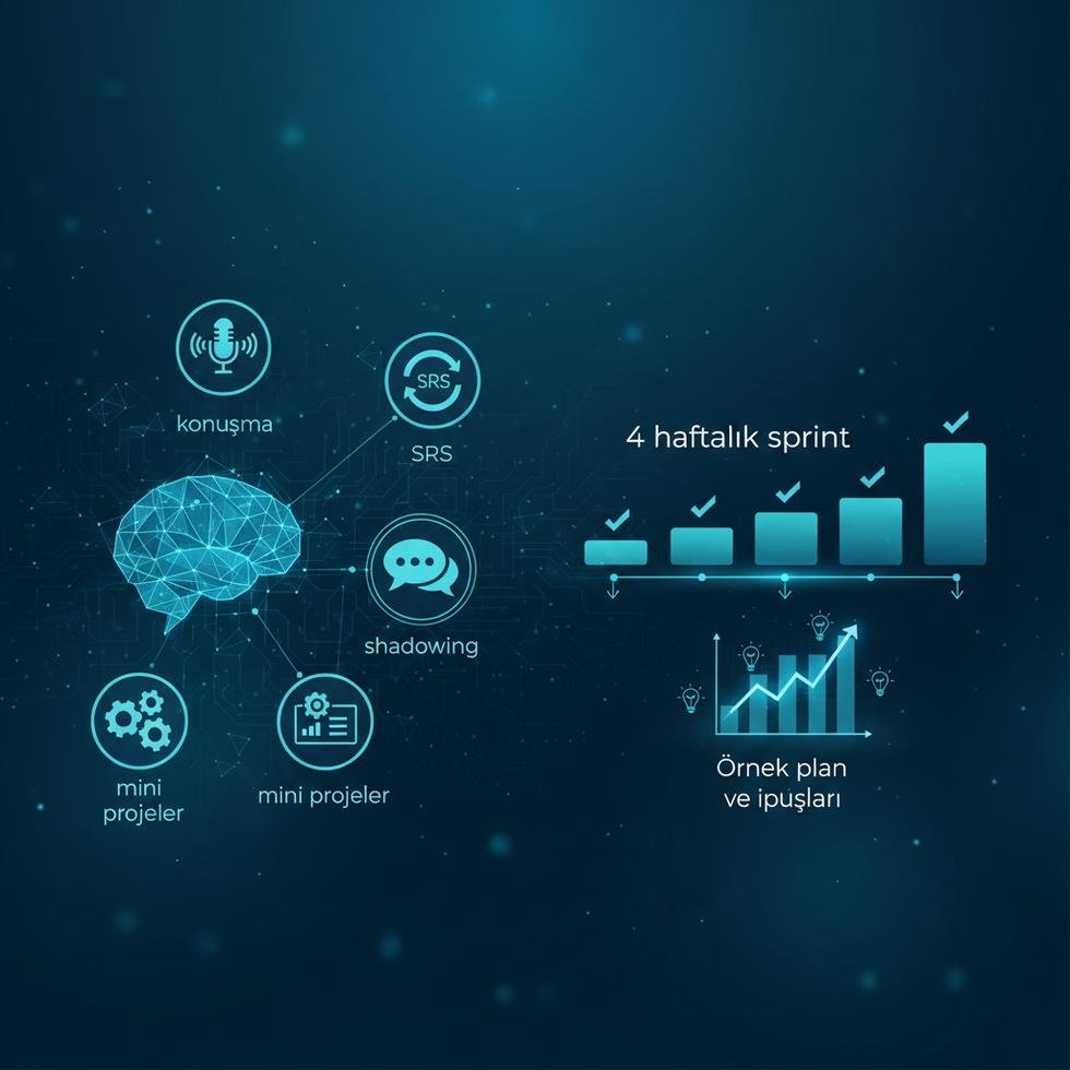 Yapay zekâ destekli İngilizce konuşma pratiği yapan öğrenci