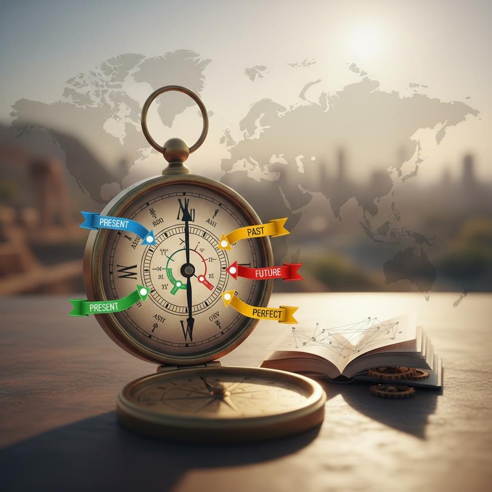 İngilizce zamanlar hakkında görsel anlatım tablosu