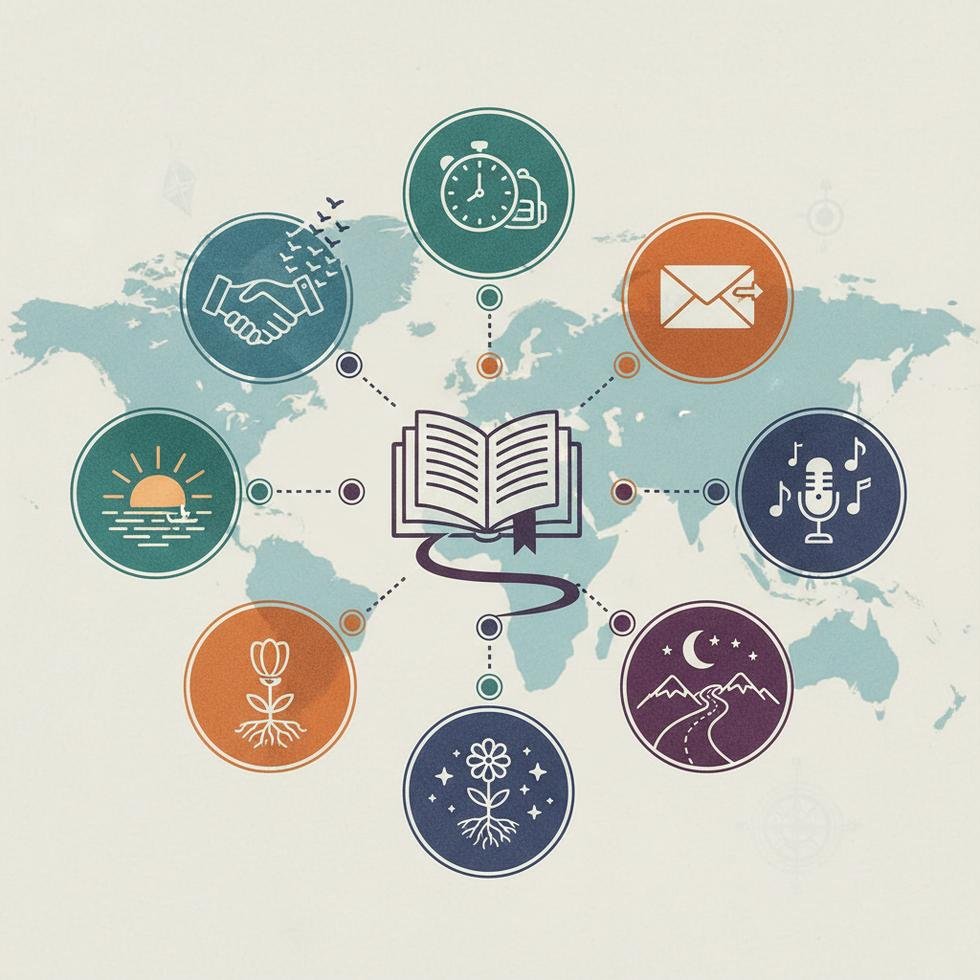 İngilizce konuşmalarda farklı vedalaşma ifadeleri içeren eğitim görseli