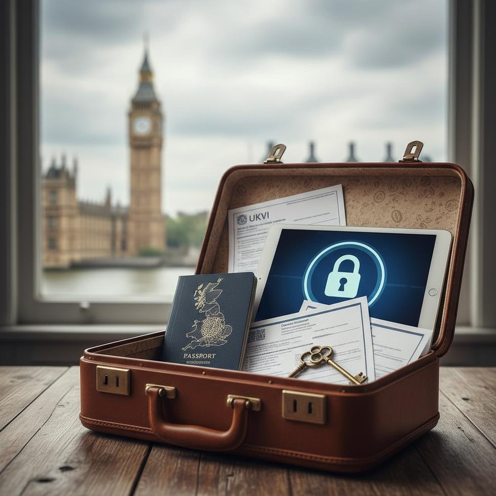 İngiltere e-Vize hesabı ve e-posta erişimi temsili görseli