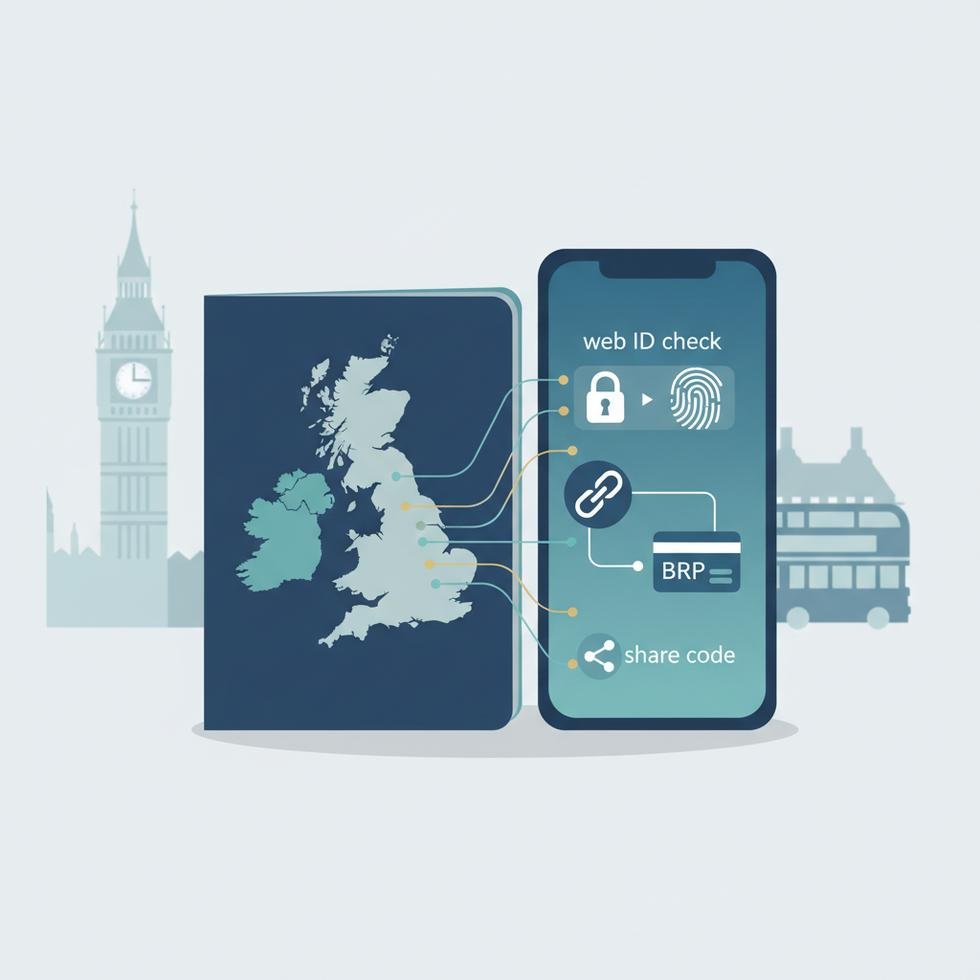 İngiltere eVize ve Web ID Check dijital doğrulama ekranı
