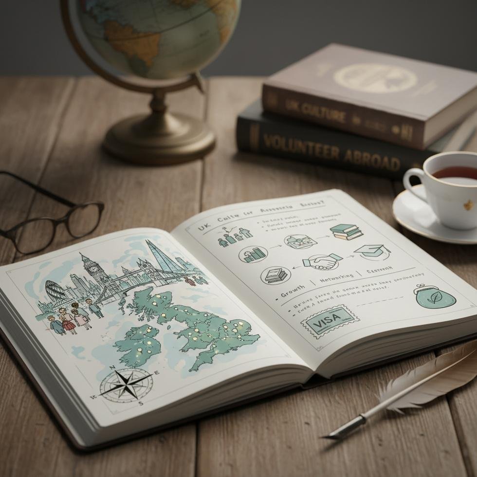 Gönüllülük yapan öğrenciler İngiltere’de bir halk kütüphanesinde çalışıyor