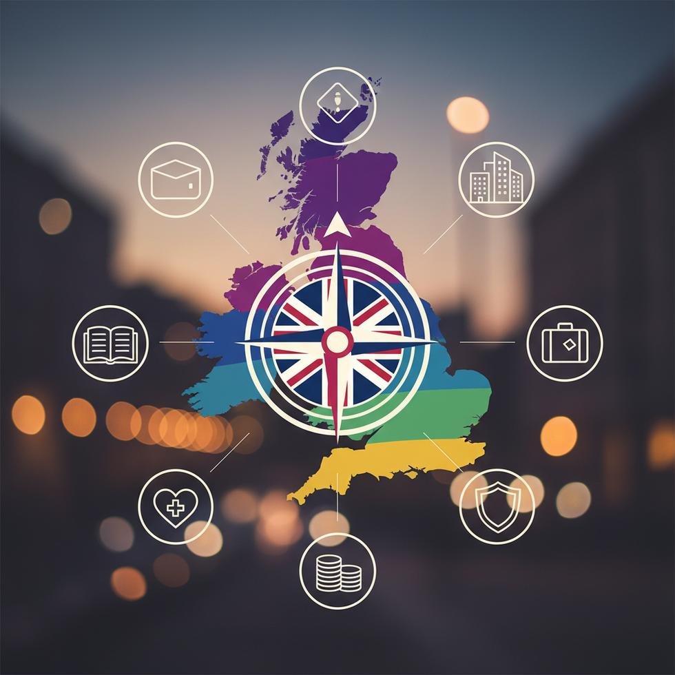 İngiltere’de LGBTQ+ öğrencilerin yaşamını temsil eden kapsayıcı bir kampüs ve şehir görüntüsü