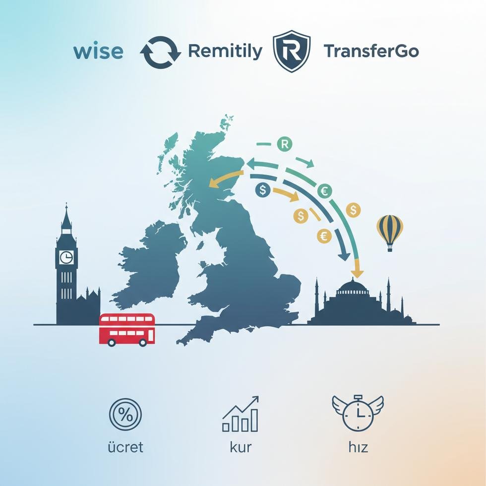 İngiltere’den Türkiye’ye para gönderme yöntemlerini gösteren görsel